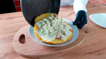 Без муки и яиц! Готовлю вместо пиццы на сковороде  Быстрый и вкусный рецепт