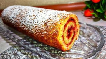КОГДА СОВСЕМ НЕТ ВРЕМЕНИ ГОТОВЛЮ ТАКОЙ МЕДОВЫЙ РУЛЕТ К ЧАЮ! 15 минут и вкуснятина на столе!