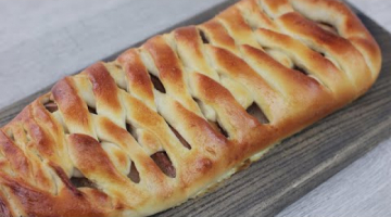 Плетенка с яблоками. Нежная и ароматная выпечка к чаю.