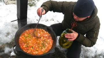 ПОСЛЕНОВОГОДНЯЯ СОЛЯНКА В КАЗАНЕ НА КОСТРЕ